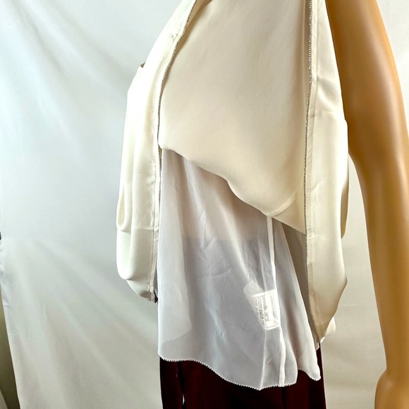 Rebecca Minkoff Cream Strappy High Fashion Sexy Camisole Semisheer Layer… - Picture 6 of 11